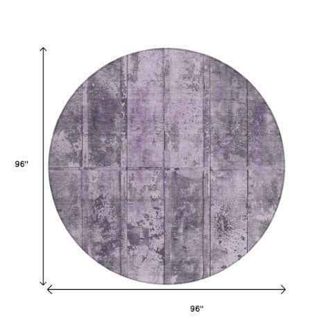 Homeroots 3' Abstract Washable Indoor Outdoor Area Rug - Stain Resistant, Durable, Stylish For Any Space Purple Polyester 618777