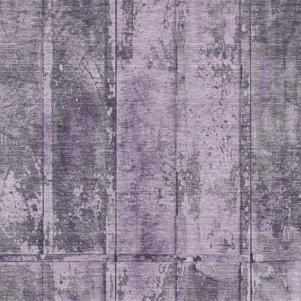 Homeroots 3' Abstract Washable Indoor Outdoor Area Rug - Stain Resistant, Durable, Stylish For Any Space Purple Polyester 618778