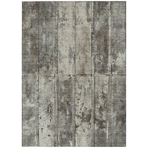 Homeroots 3' Abstract Washable Indoor Outdoor Area Rug - Stain Resistant, Durable, Stylish For Any Space Taupe Polyester 618787