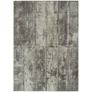 Homeroots 3' Abstract Washable Indoor Outdoor Area Rug - Stain Resistant, Durable, Stylish For Any Space Taupe Polyester 618788