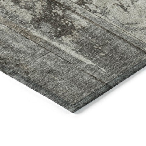 Homeroots 3' Abstract Washable Indoor Outdoor Area Rug - Stain Resistant, Durable, Stylish For Any Space Taupe Polyester 618788