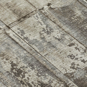 Homeroots 3' Abstract Washable Indoor Outdoor Area Rug - Stain Resistant, Durable, Stylish For Any Space Taupe Polyester 618789