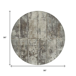 Homeroots 3' Abstract Washable Indoor Outdoor Area Rug - Stain Resistant, Durable, Stylish For Any Space Taupe Polyester 618789