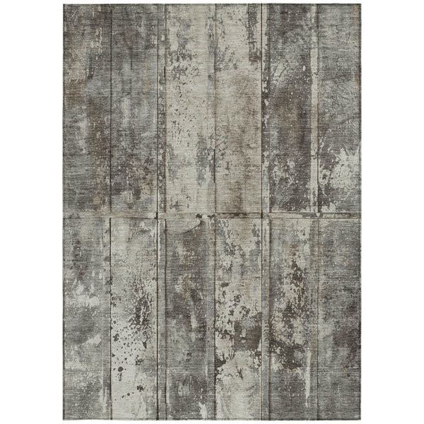 Homeroots 3' Abstract Washable Indoor Outdoor Area Rug - Stain Resistant, Durable, Stylish For Any Space Taupe Polyester 618792