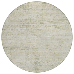 HomeRoots 8' Round Abstract Area Rug in Linen and Beige - Durable, Washable, Indoor/Outdoor Style for All Spaces 618843