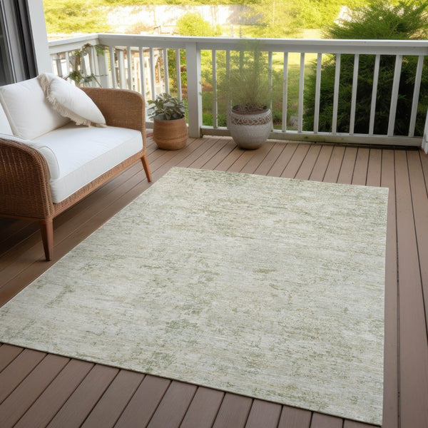 HomeRoots 9' X 12' Stylish Linen & Beige Abstract Washable Area Rug for Indoor/Outdoor Use - Durable, Low-Maintenance! 618845