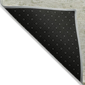 HomeRoots 9' X 12' Stylish Linen & Beige Abstract Washable Area Rug for Indoor/Outdoor Use - Durable, Low-Maintenance! 618845