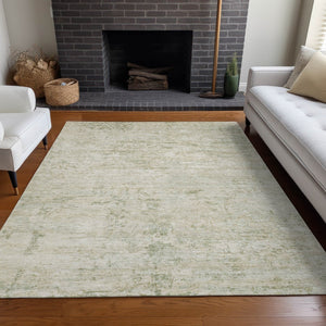HomeRoots 9' X 12' Stylish Linen & Beige Abstract Washable Area Rug for Indoor/Outdoor Use - Durable, Low-Maintenance! 618845