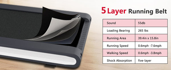 English Elm 2 in 1 Folding Under Desk Treadmill 2.5hp Walking Jogging Machine with Remote Control W130384071
