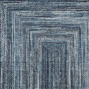 HomeRoots 5' X 8' Washable Navy Blue & Ivory Geometric Area Rug - Durable, Stylish for Indoor & Outdoor Use 618920