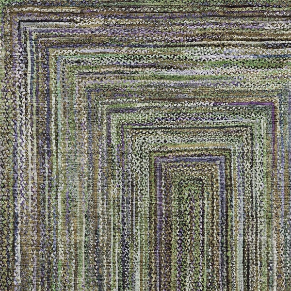 HomeRoots 5' X 8' Olive Green Geometric Area Rug - Stylish, Durable, Washable for Indoor & Outdoor Spaces 618926