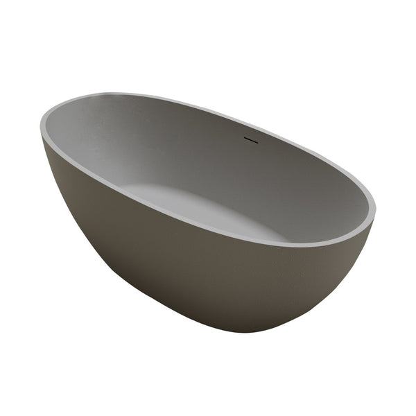 English Elm 70.6'' Freestanding Resin Stone Soaking Tub Polished Spa Bath with Drain Overflow W2753P477965