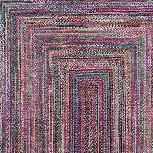 HomeRoots 8' X 10' Modern Pink Mauve & Teal Blue Geometric Area Rug - Durable, Washable & Versatile for Indoors/Outdoors 618934