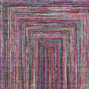 HomeRoots 9' Geometric Pink Mauve & Teal Blue Area Rug - Washable Indoor/Outdoor Design for Stylish Spaces 618935