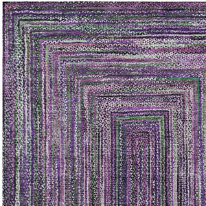 HomeRoots 5' Stylish Purple Lavender & Gray Geometric Washable Area Rug for Indoor/Outdoor Spaces - Durable! 618944