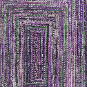 HomeRoots 8' X 10' Stylish Purple Lavender & Gray Geometric Area Rug - Washable for Indoor & Outdoor Use! 618946