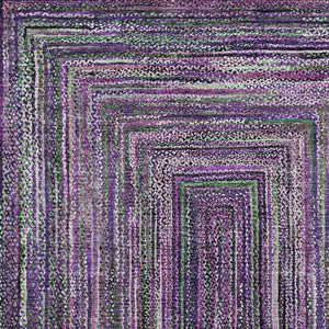 HomeRoots 9' X 12' Stylish Purple Lavender & Gray Geometric Washable Area Rug for Indoor & Outdoor Spaces 618947