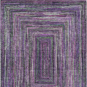 HomeRoots 10' Modern Purple Lavender & Gray Geometric Area Rug - Washable, Durable for Indoor & Outdoor Use! 618948