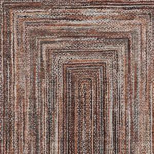 HomeRoots 5' X 8' Terra Cotta Geometric Area Rug – Stylish, Washable, Durable for Indoor & Outdoor Spaces 618956