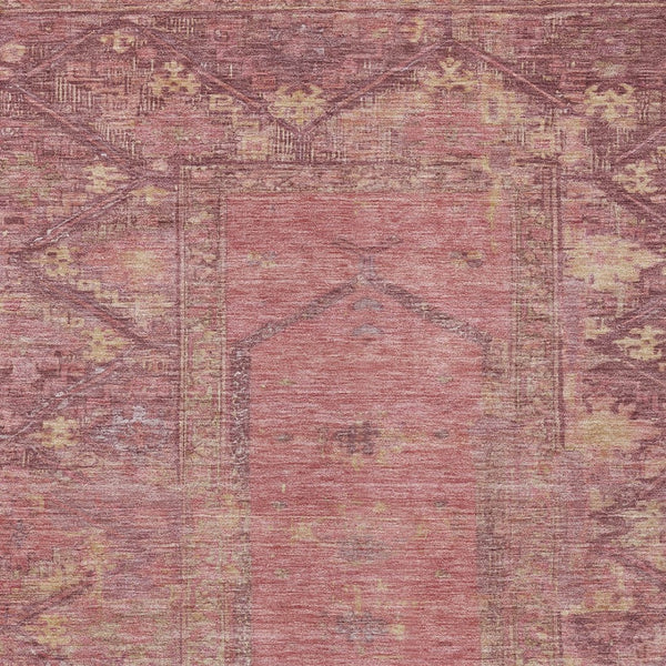 HomeRoots 5' X 8' Blush Pink Oriental Rug – Washable, Durable, Stylish for Indoor & Outdoor Living Spaces! 618986