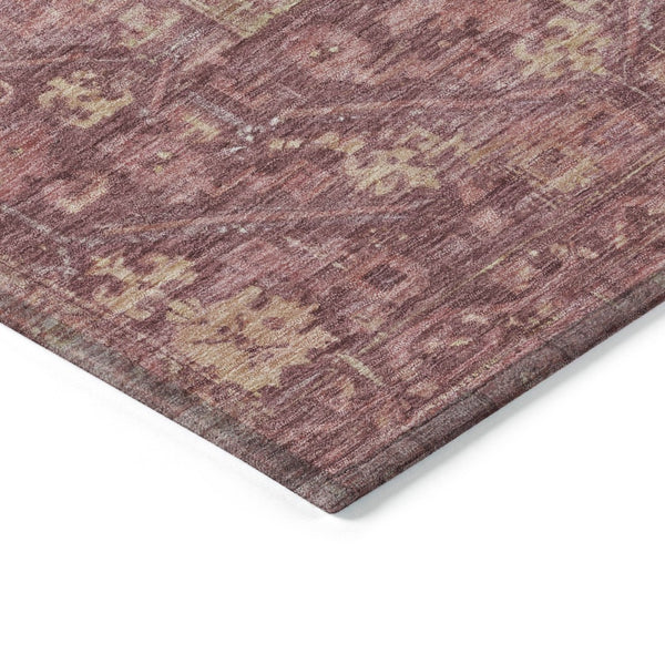 HomeRoots 8' X 10' Elegant Blush & Pink Oriental Washable Rug - Perfect for Indoor & Outdoor Living Spaces! 618988