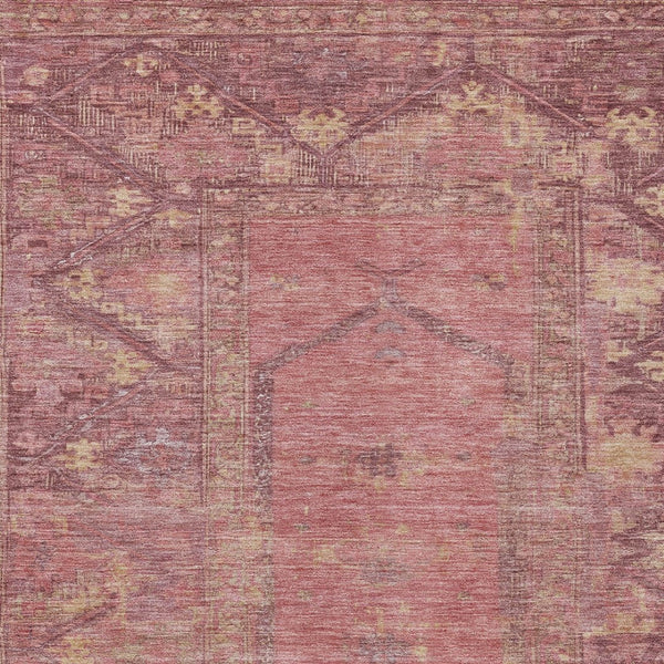 HomeRoots 9' Blush and Pink Oriental Area Rug – Washable, Durable for Indoor & Outdoor Use, Perfect for High-Traffic Spaces 618989