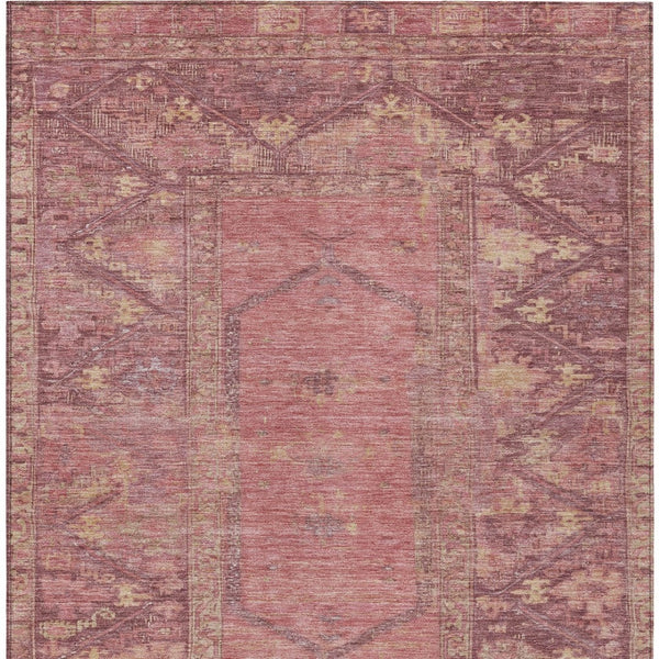 HomeRoots 10' Blush & Pink Oriental Area Rug - Washable, Durable & Stylish for Indoor/Outdoor Spaces! 618990