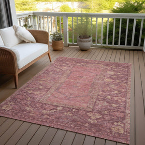 HomeRoots 10' Blush & Pink Oriental Area Rug - Washable, Durable & Stylish for Indoor/Outdoor Spaces! 618990