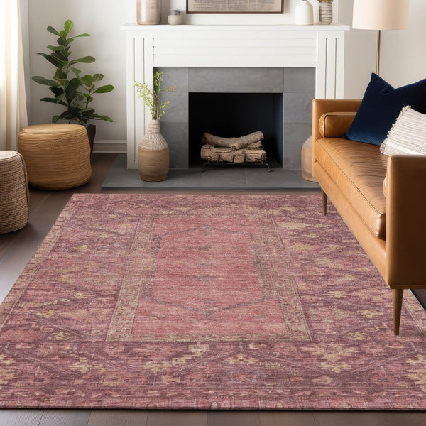 HomeRoots 10' Blush & Pink Oriental Area Rug - Washable, Durable & Stylish for Indoor/Outdoor Spaces! 618990