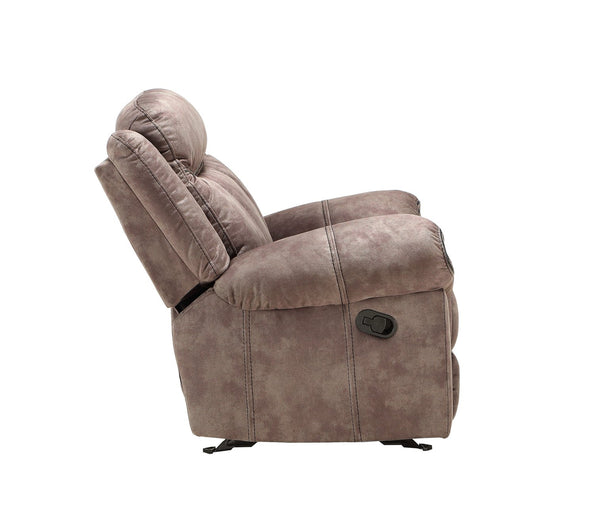 English Elm Zubaida Velvet Recliner Loveseat with USB & Storage Console, Tufted Pocket Coil Seats, Glide Motion Chocolate 77 L x 31 W x 26 H B2726P253082