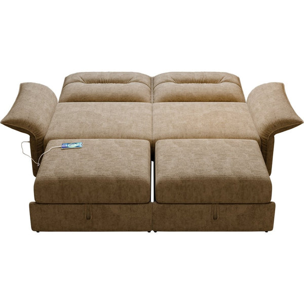 English Elm This Fleece Convertible Sleeper Sofa Unfolds Into a Full Bed for Guest Rooms W3820S00042