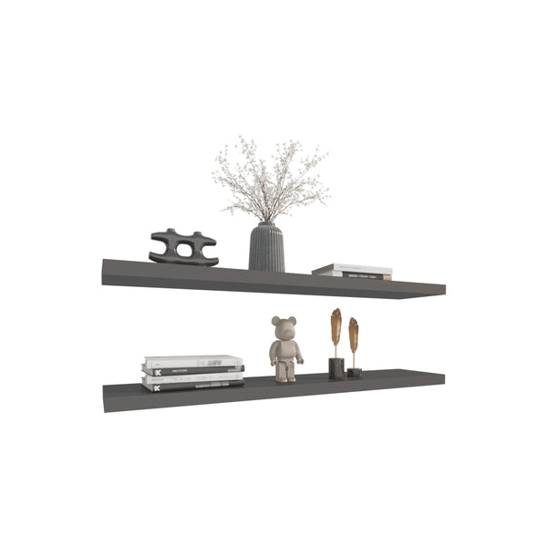 English Elm Floating Shelves – Modern Matte Gray Design For Stylish Storage & Display In Any Room Or Office Space B097P250911