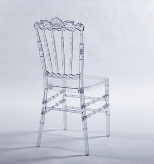 English Elm Wedding Chairs Set Of 4 - Modern Clear Plastic Dining Chairs For Events, Receptions & Home Use W234P194521-GIGA