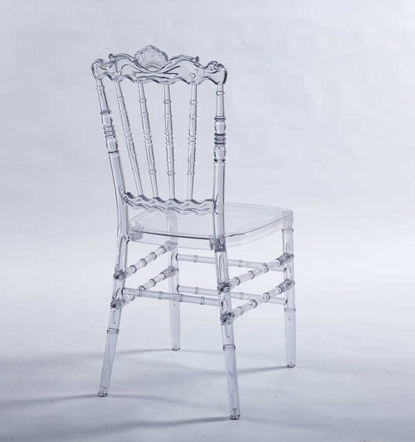 English Elm Wedding Chairs Set Of 4 - Modern Clear Plastic Dining Chairs For Events, Receptions & Home Use W234P194521-GIGA