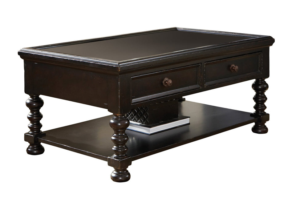 Lexington Tommy Bahama Home Explorer Cocktail Table - Discover Timeless British Colonial Design With Unique Push-through Drawers Tamarind  619-945