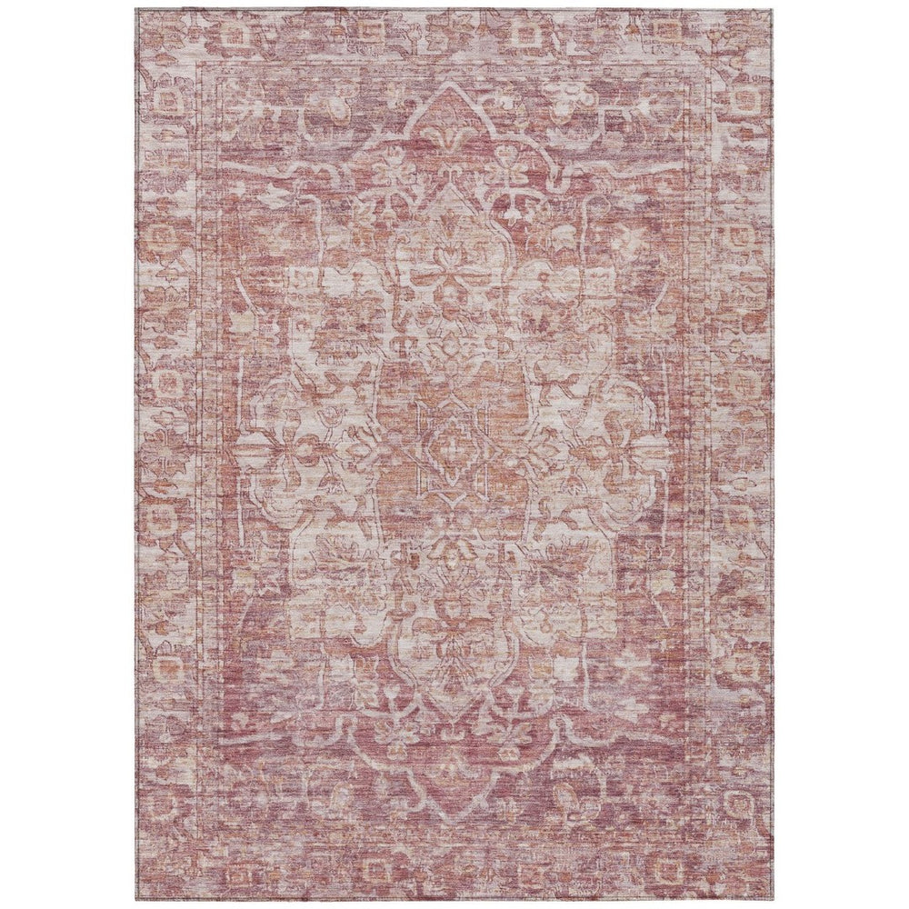 HomeRoots 8' X 10' Floral Medallion Area Rug - Washable, Stain-Resistant, Indoor/Outdoor, Durable & Stylish! 619036