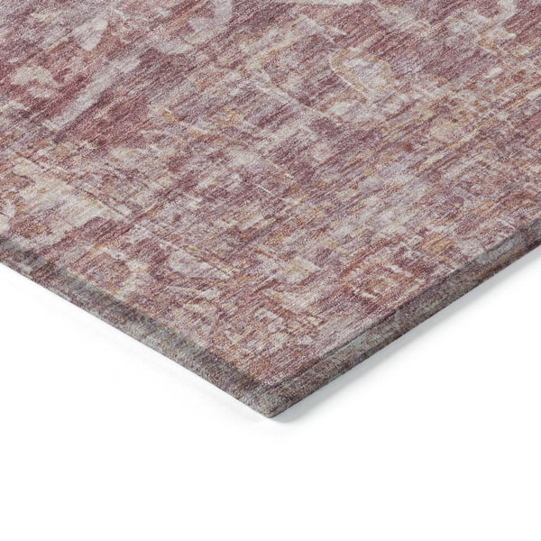 HomeRoots 10' X 14' Elegant Rust and Ivory Floral Medallion Rug – Durable, Washable, Versatile Indoor/Outdoor Decor 619038