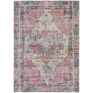 HomeRoots 10' X 14' Washable Rust Gray and Mauve Oriental Area Rug – Elegant Indoor-Outdoor Design for Durability 619086