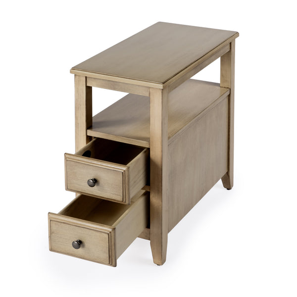 Butler Specialty Marcus Side Table With Elegant Storage Solutions For Living Room And Chairside Display Convenience Tan,Beige Poplar Wood,Mdf,Cherry Veneer 6191424-butler