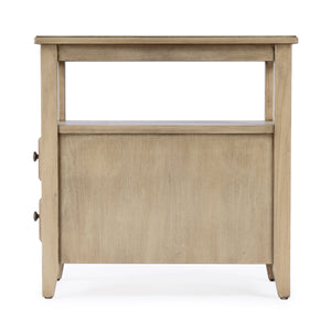 Butler Specialty Marcus Side Table With Elegant Storage Solutions For Living Room And Chairside Display Convenience Tan,Beige Poplar Wood,Mdf,Cherry Veneer 6191424-butler