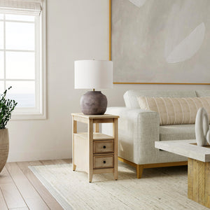 Butler Specialty Marcus Side Table With Elegant Storage Solutions For Living Room And Chairside Display Convenience Tan,Beige Poplar Wood,Mdf,Cherry Veneer 6191424-butler