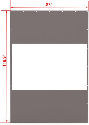 English Elm Heavy Duty Outdoor Clear Panel Curtain – 18 Oz Waterproof Fabric, Weatherproof For Patios & More W1859P238846