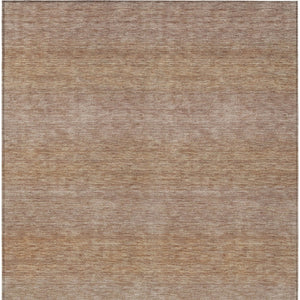 HomeRoots 5' Beige and Brown Striped Washable Area Rug – Durable Indoor/Outdoor Decor for High-Traffic Spaces 619220