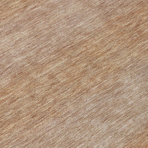 HomeRoots 8' Beige and Brown Striped Round Rug – Stylish, Washable Indoor/Outdoor Area Rug for Busy Homes 619221