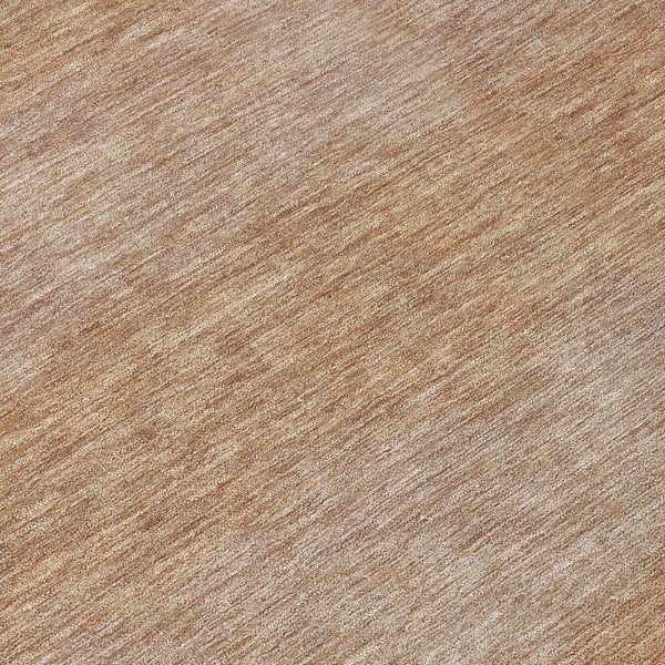 HomeRoots 8' Beige and Brown Striped Round Rug – Stylish, Washable Indoor/Outdoor Area Rug for Busy Homes 619221