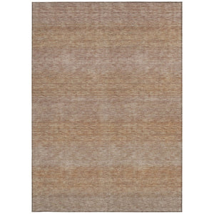 HomeRoots 8' X 10' Beige and Brown Striped Washable Area Rug – Durable, Stylish, Indoor/Outdoor Versatility! 619222