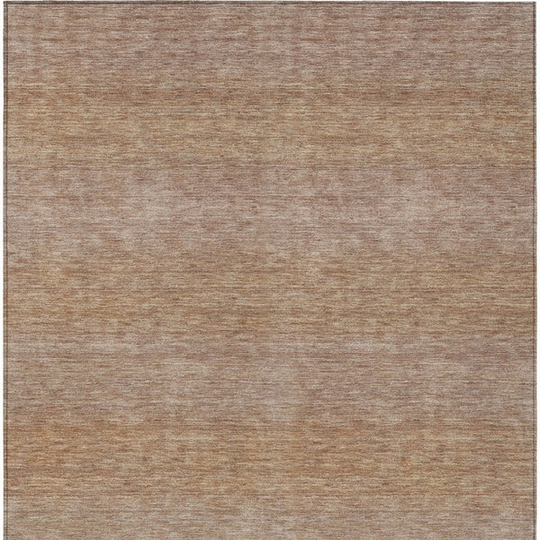 HomeRoots 10' Beige and Brown Striped Area Rug - Washable Indoor/Outdoor, Durable, Stain-Resistant, Versatile! 619224