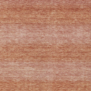 HomeRoots 9' X 12' Stylish Terra Cotta & Peach Striped Washable Area Rug for Indoor & Outdoor Versatility 619253