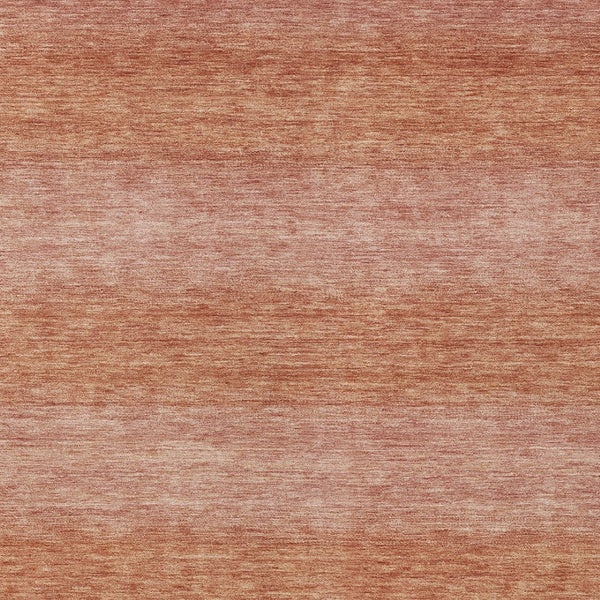 HomeRoots 9' X 12' Stylish Terra Cotta & Peach Striped Washable Area Rug for Indoor & Outdoor Versatility 619253