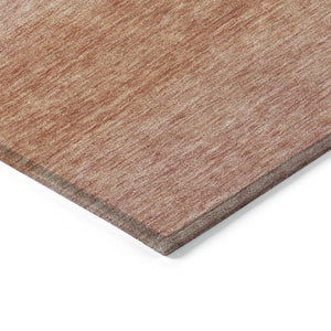 HomeRoots 10' Terra Cotta & Peach Striped Washable Area Rug – Stylish, Durable, Indoor/Outdoor Versatility for All Spaces 619254